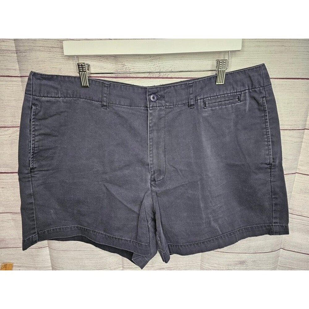 Vintage Venezia Jeans Co Navy Blue Flat Front High Waist Mom Shorts, Wm's Sz 18